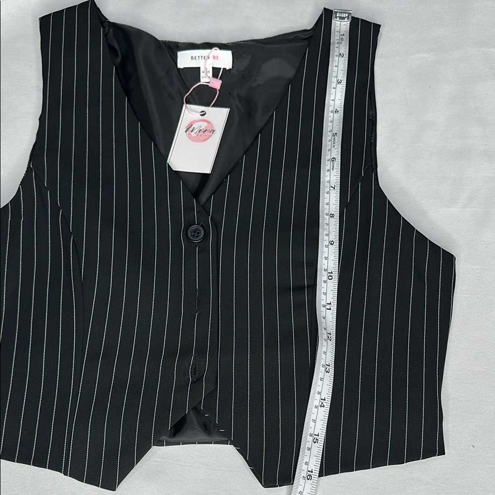 Classic Pinstripe Vest – - Picture 8 of 9